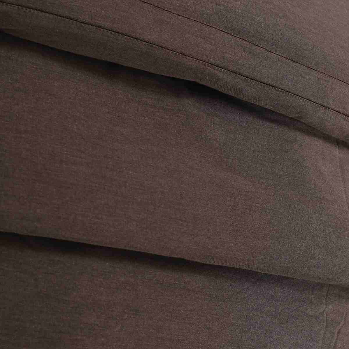 Emmie Reversible Made With Egyptian Cotton Ultra Soft Brown Duvet Cover with Pillow Case