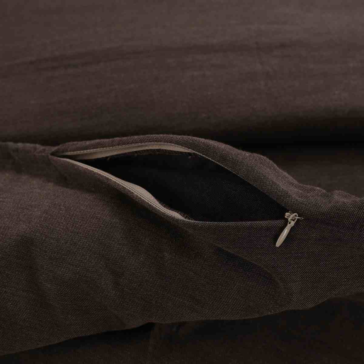 Emmie Reversible Made With Egyptian Cotton Ultra Soft Brown Duvet Cover with Pillow Case