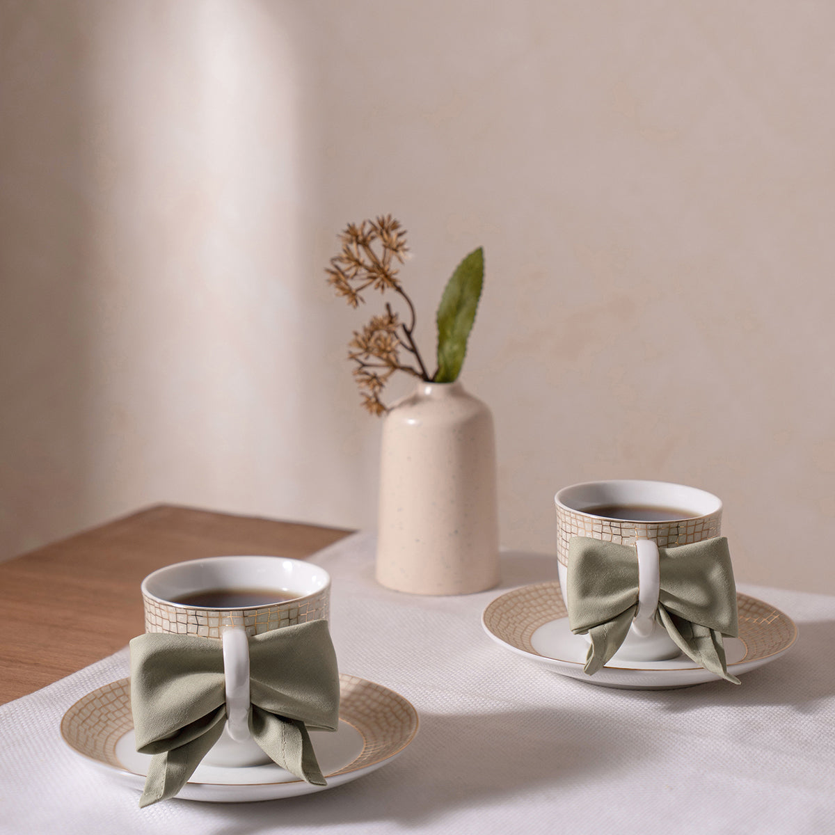 Slumber 100% Cotton Cocktail Napkin Set 20X20 CM Wild Dove