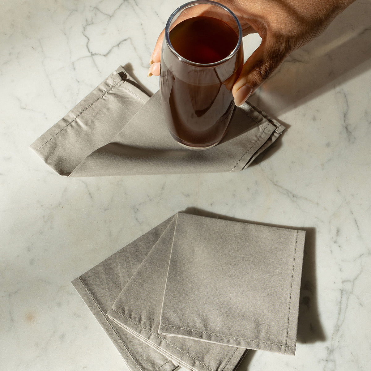 Slumber 100% Cotton Cocktail Napkin Set 20X20 CM Wild Dove