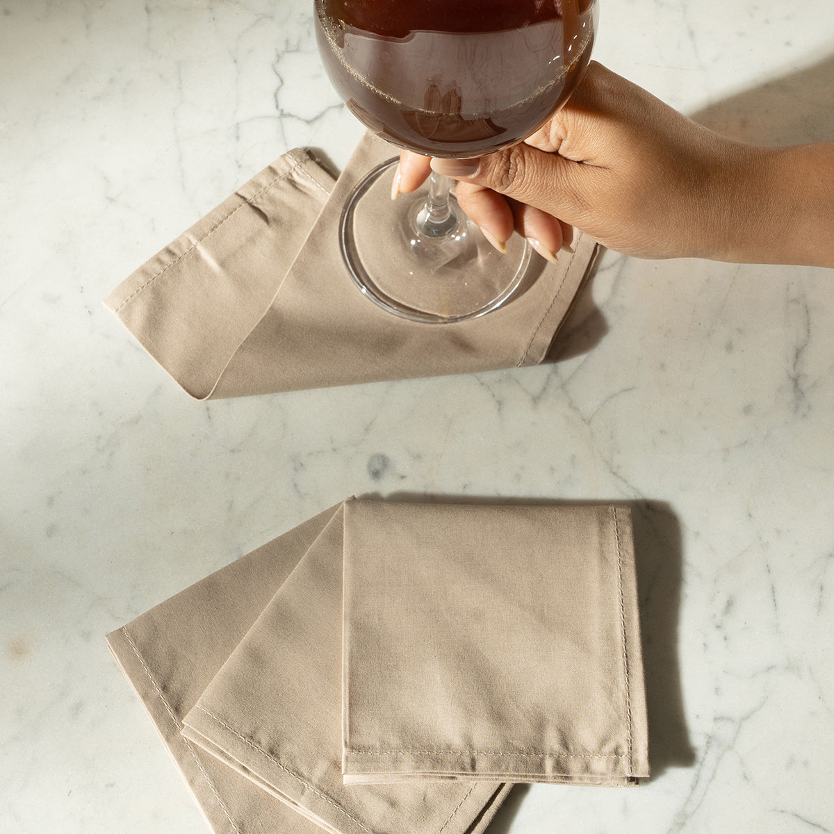 Slumber 100% Cotton Cocktail Napkin Set 20X20 CM Nomad