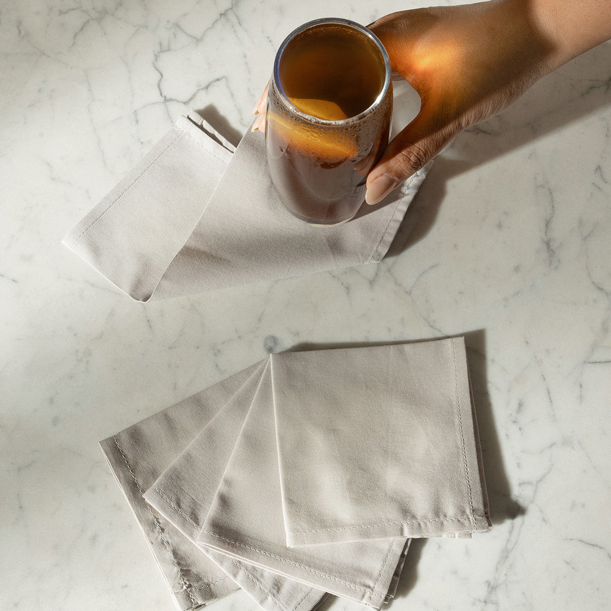 Eden 100% Cotton Cocktail Napkin Set 20X20 CM Alloy
