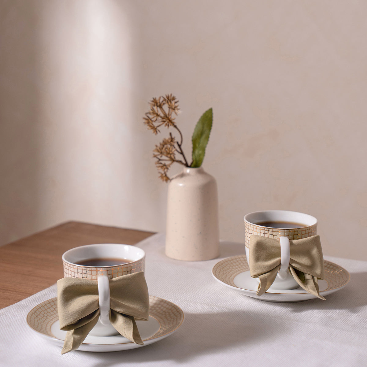 Eden 100% Cotton Cocktail Napkin Set 20X20 CM Sand Dune