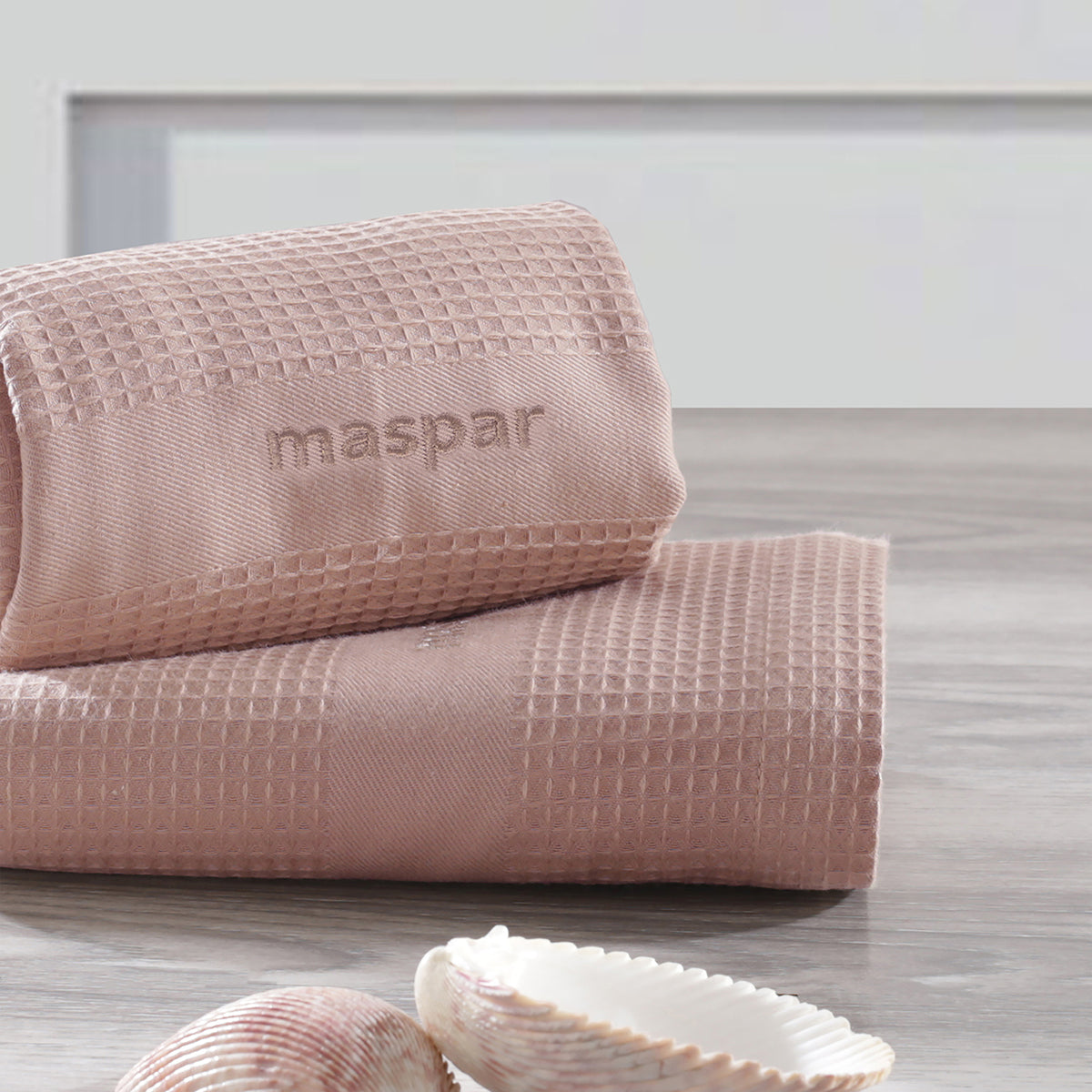 Catalina Waffle Antimicrobial Antifungal Super Absorbent Quick Dry Gym/Travel Pale Mauve Towel