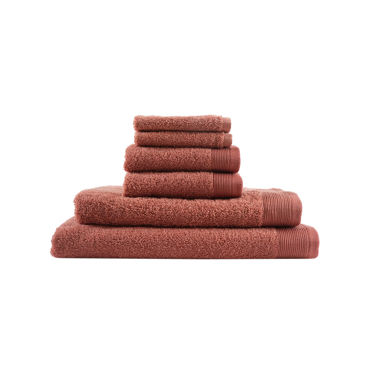 Embedded Stripe Antimicrobial Antifungal Super Absorbent & Soft Light Mahogany Towel