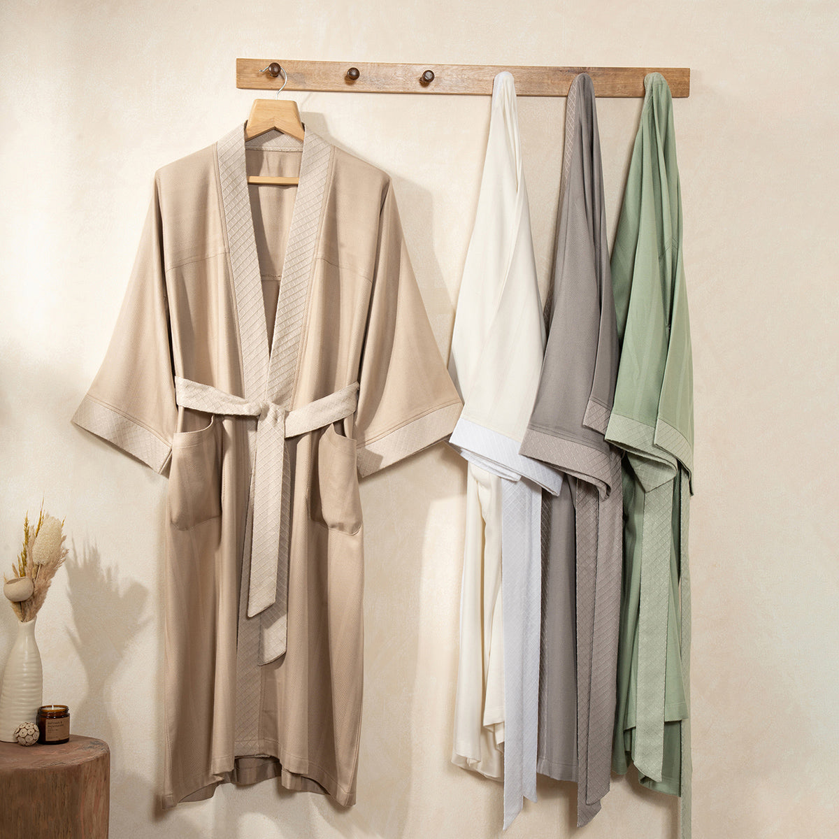 Bamboo Bath Robe Soft and Highly Absorbent Serene Haven Erika Grey