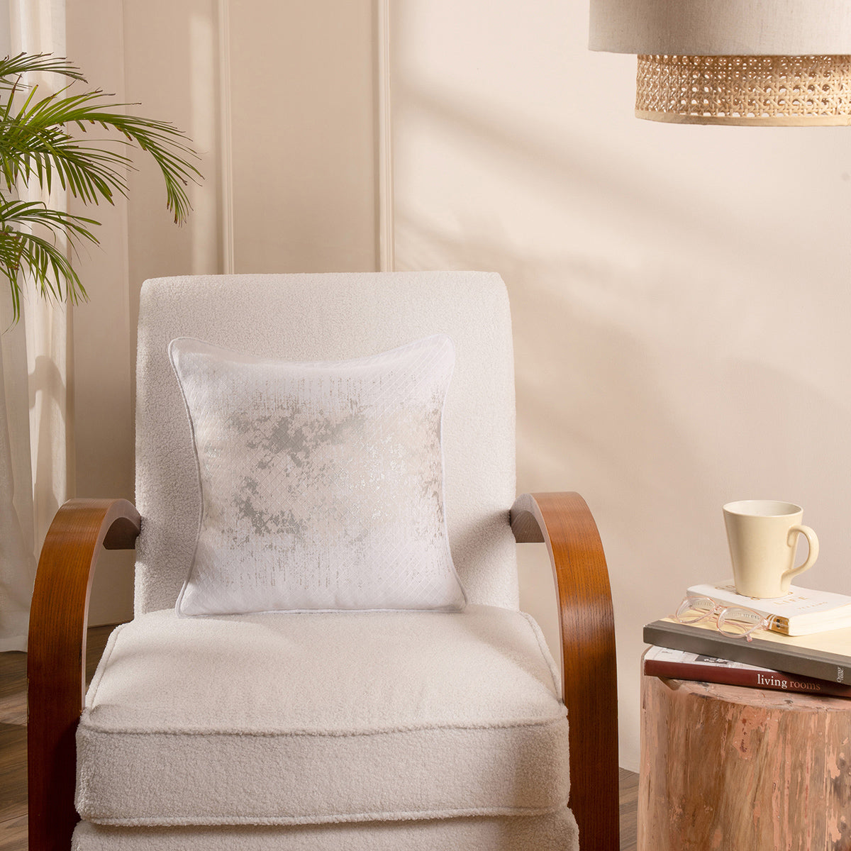 Bamboo Extra Soft Hypoallergic Decor Cushion Cover Serene Haven Highlawn White