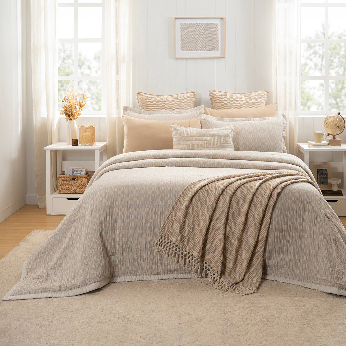 Quilt Set Neutral Pixel 11Pcs Set Rurban Transit