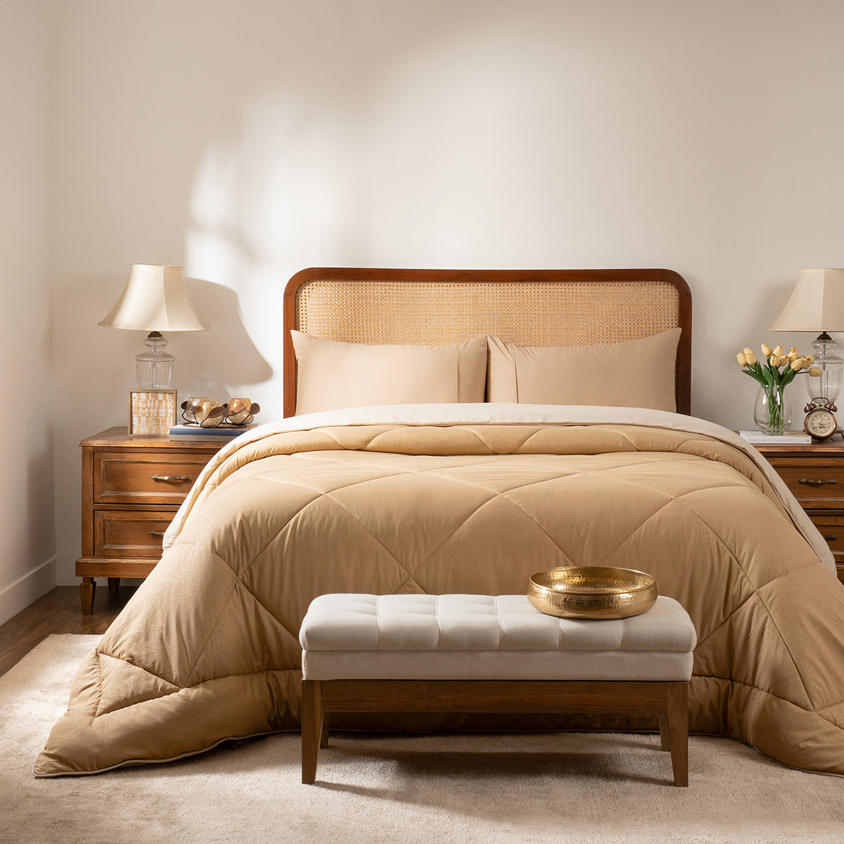 Quilt Set Ideal For Gifting Gravel Quilt Set Warm Sand/Fog