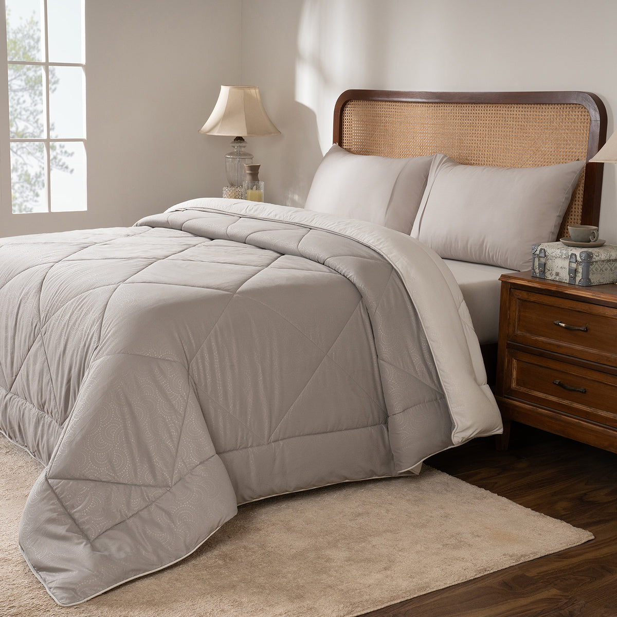 Quilt Set Ideal For Gifting Gravel Quilt Set Ash/Light Ash