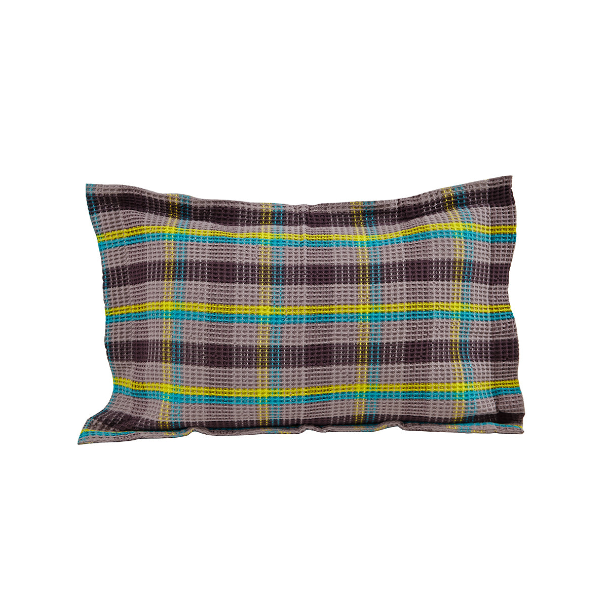 Hues Woven Metro Waffle Pillow Sham Set Blue