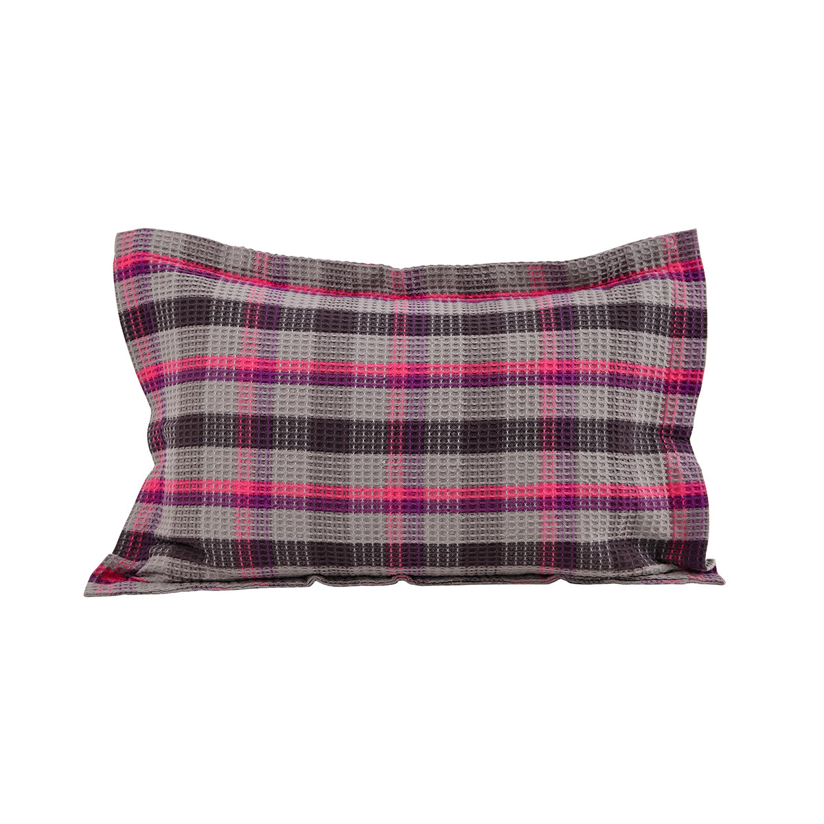 Hues Woven Metro Waffle Pillow Sham Set Pink