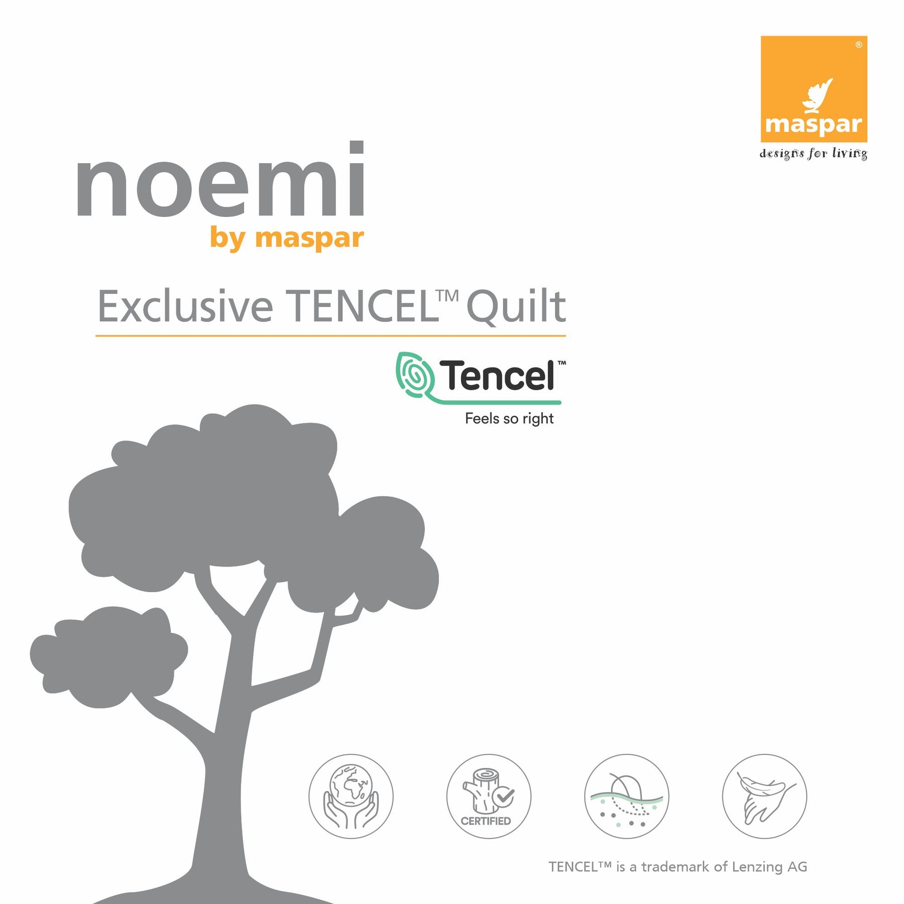 Vintage Noemi Tencelâ„¢ Fabric AC Quilt/Quilted Bed Cover/Comforter, Grey