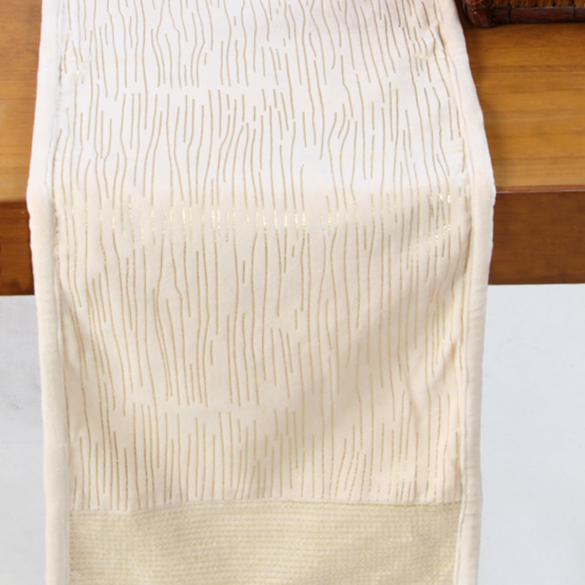 Maspar Branch 100% Cotton Print Foil Runner Gold
