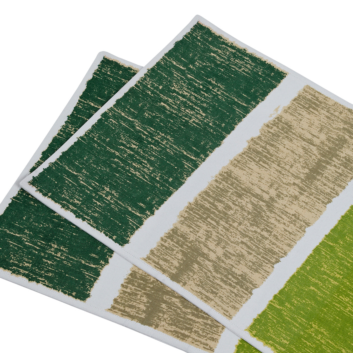 Maspar Baffling Band Prt 100% Cotton Printed Placemat Set Green