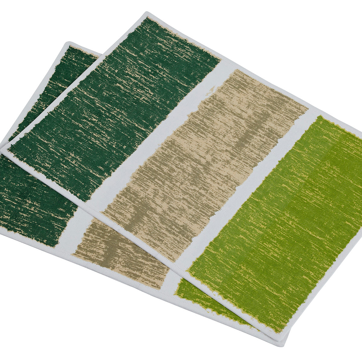 Maspar Baffling Band Prt 100% Cotton Printed Placemat Set Green