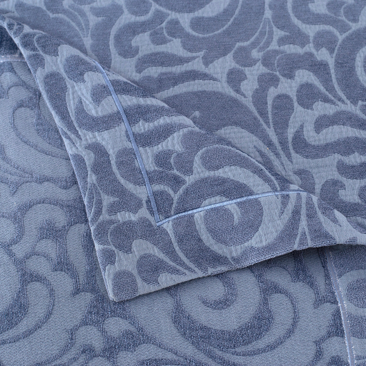Grandeur Vint Classic 100% Cotton Blue Jacquard Bed Cover Set