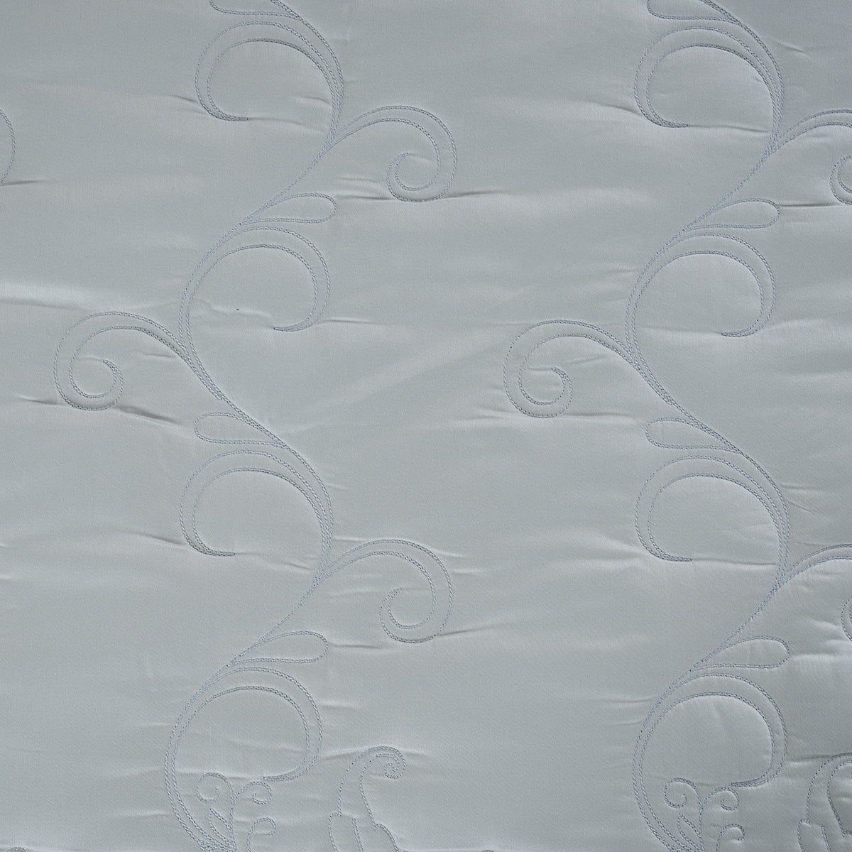 8pcs Quilt/Qulited Bed Cover Set Blue Classical Ornate Twirls & Swirls