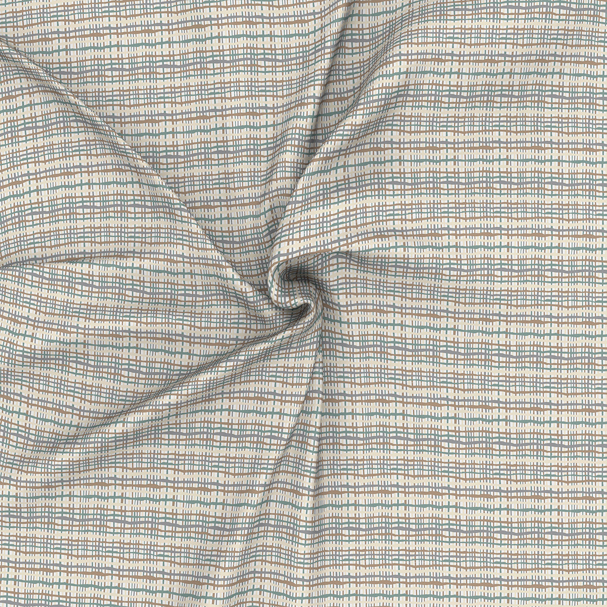 Inhouse Ardour Tiffany Printed 200 TC 100% Cotton Neutral Bed Sheet with Pillow Case