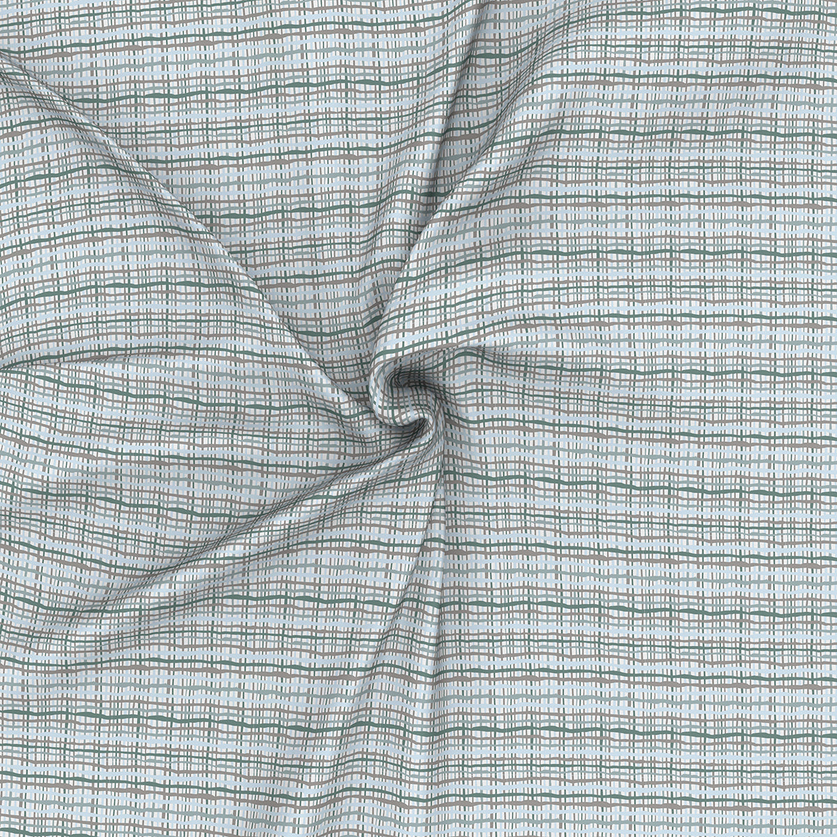 Inhouse Ardour Tiffany Printed 200 TC 100% Cotton Blue Bed Sheet with Pillow Case
