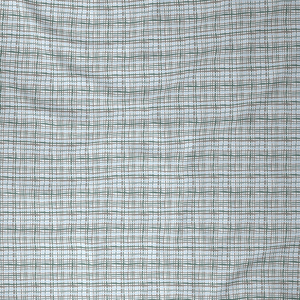 Inhouse Ardour Tiffany Printed 200 TC 100% Cotton Blue Bed Sheet with Pillow Case