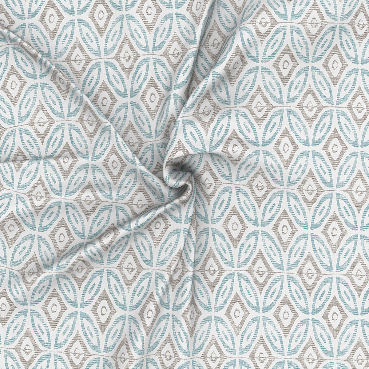 Inhouse Ardour Soren Printed 200 TC 100% Cotton Blue Bed Sheet with Pillow Case