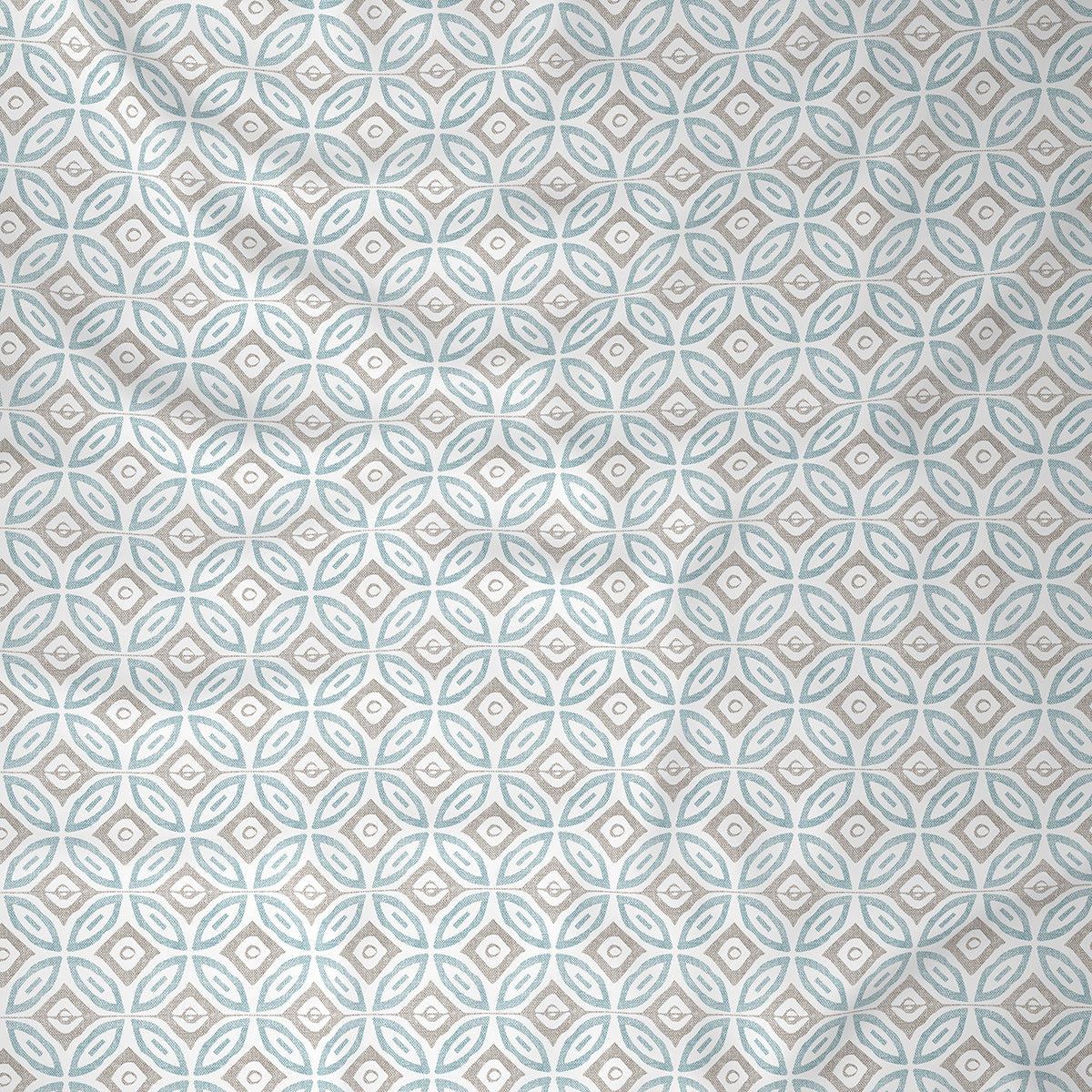 Inhouse Ardour Soren Printed 200 TC 100% Cotton Blue Bed Sheet with Pillow Case