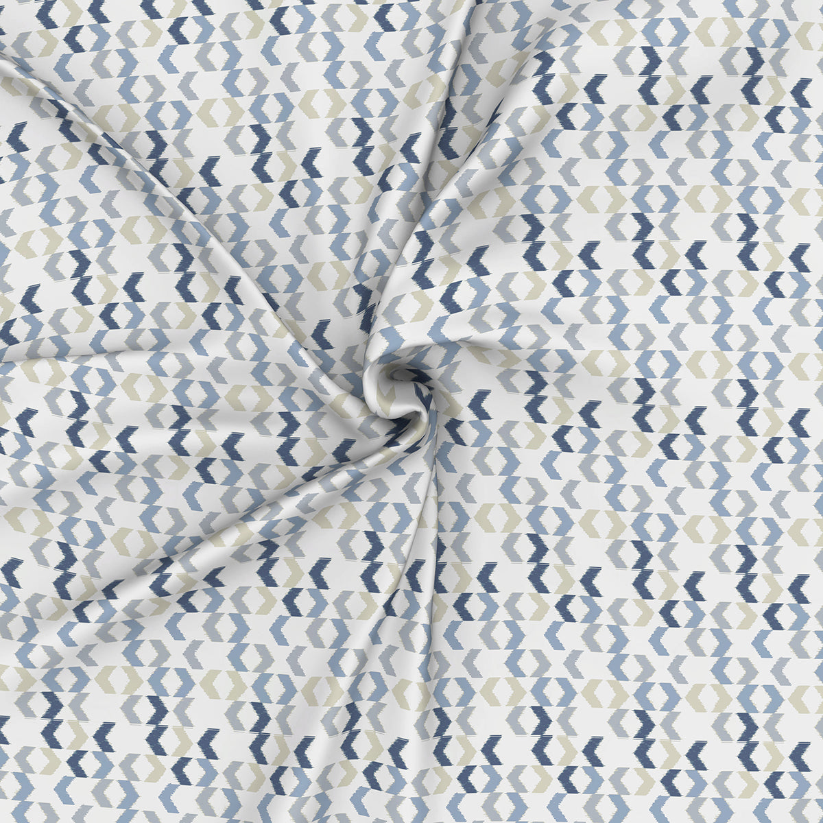 Inhouse Ardour Ingrid Printed 200 TC 100% Cotton Blue Bed Sheet with Pillow Case