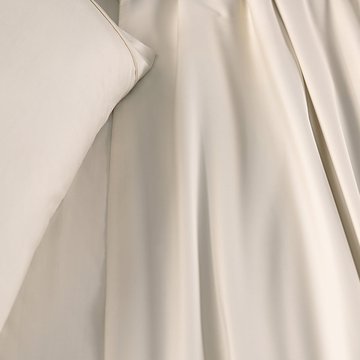 Eden Crisp & Light Weight 100% Cotton Solid Beige Bed Sheet with Pillow Case