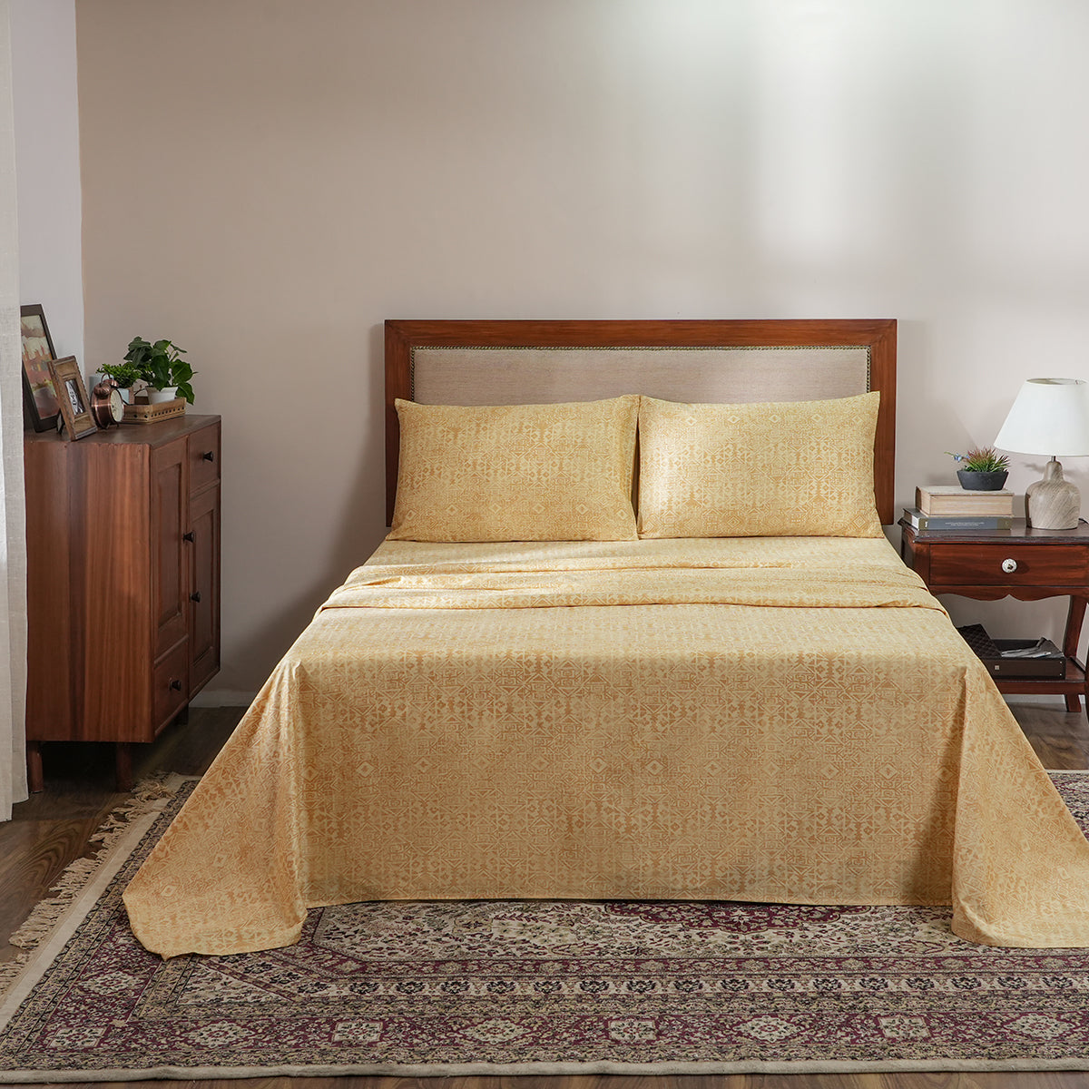 Utopian Regan Ornament Troop 100% Cotton Bed Sheet with Pillow Case