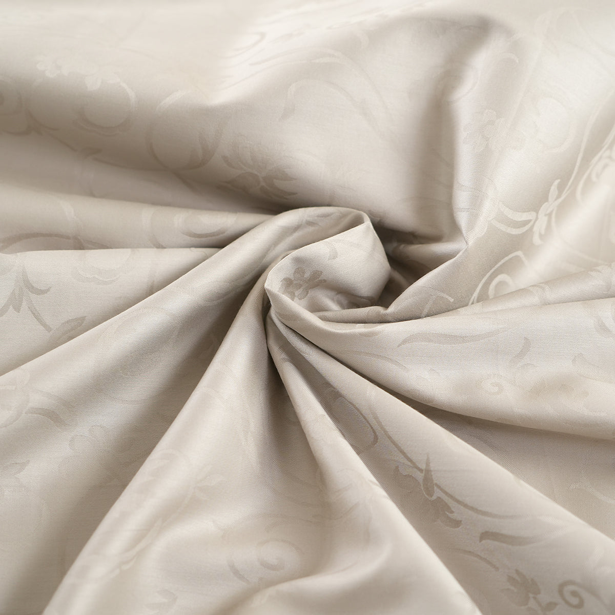 Scroll Self Jacquard 100% Cotton Ultra Soft Bed Sheet With Pillow Covers