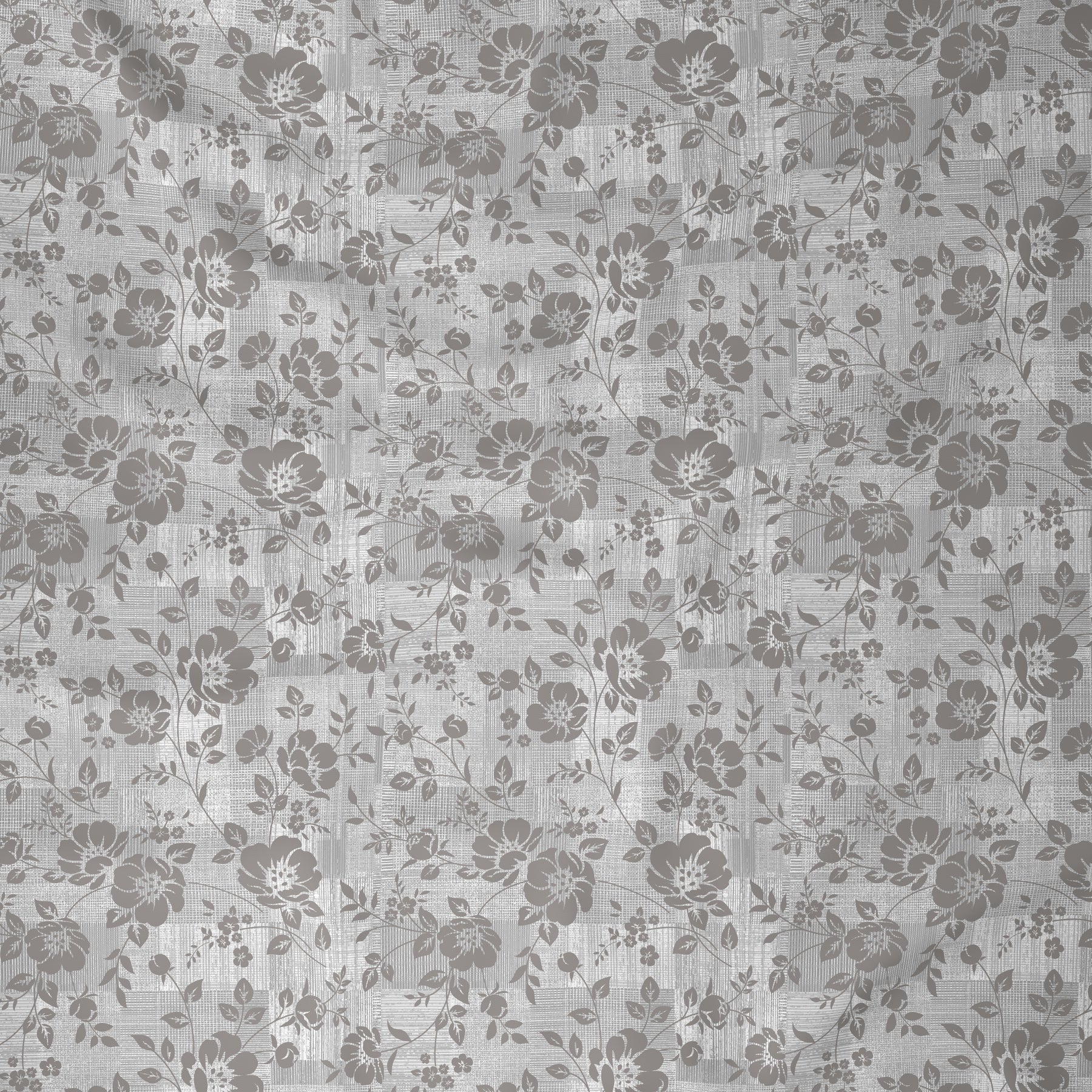Tranquil Serenity Textured Floral 100%Cotton Printed Bed Sheet with Pillow Case Brown