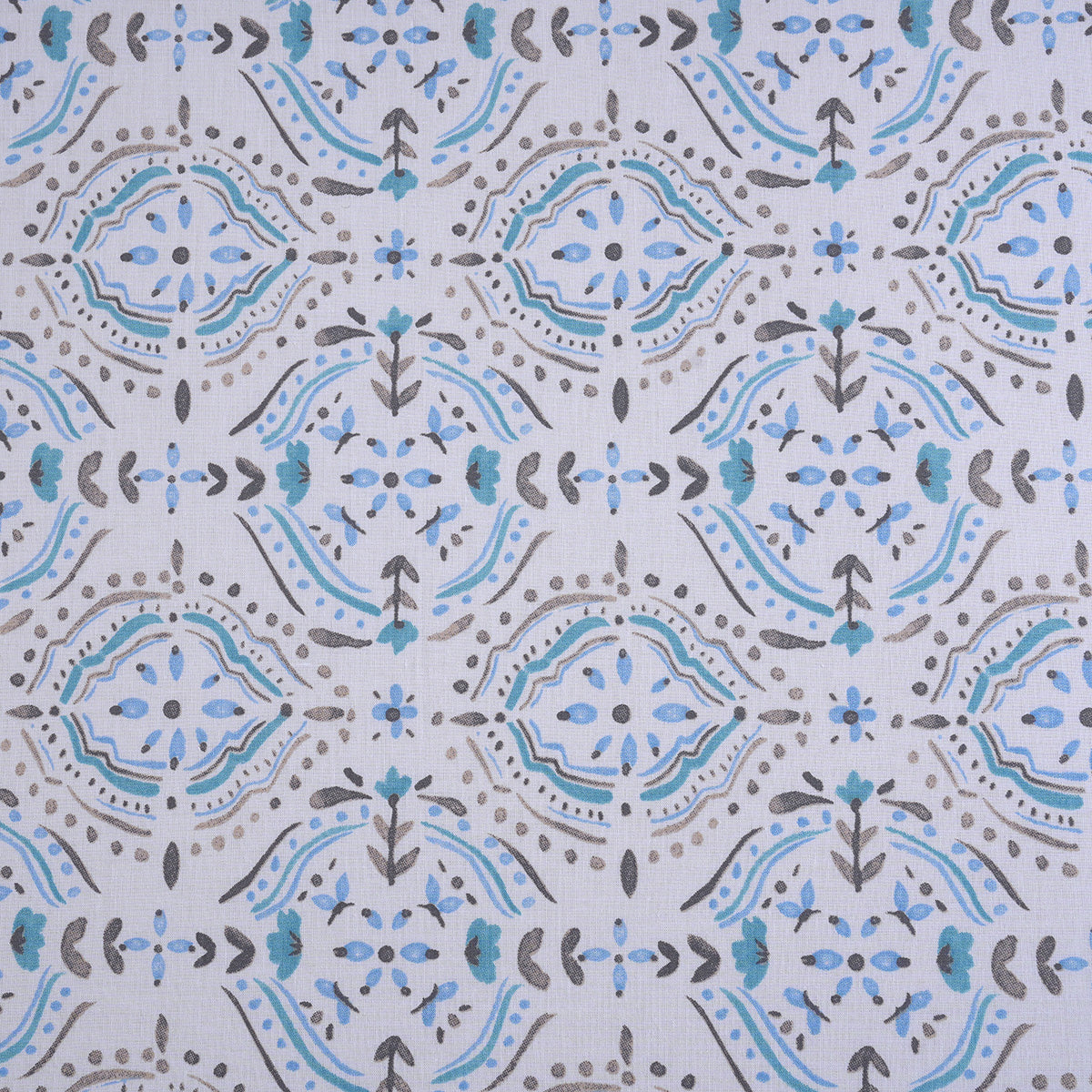 Hermosa Sensory Bloom Gareth 100% Cotton Printed Bed Sheet with Pillow Case Blue