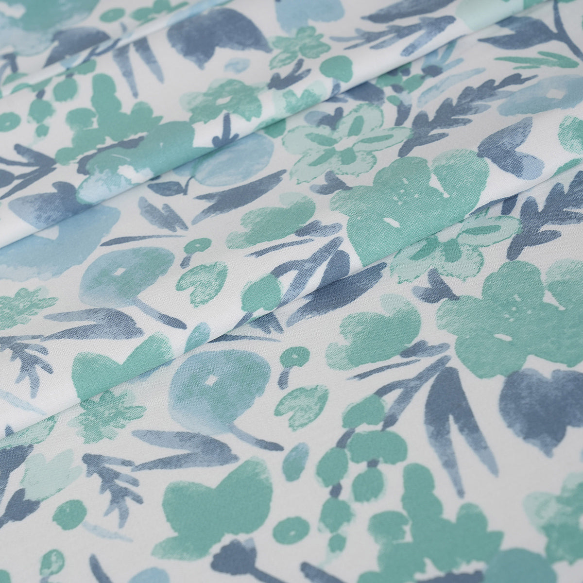Sensory Bloom Zesty 100% Cotton Aqua Bed Sheet with Pillow Case