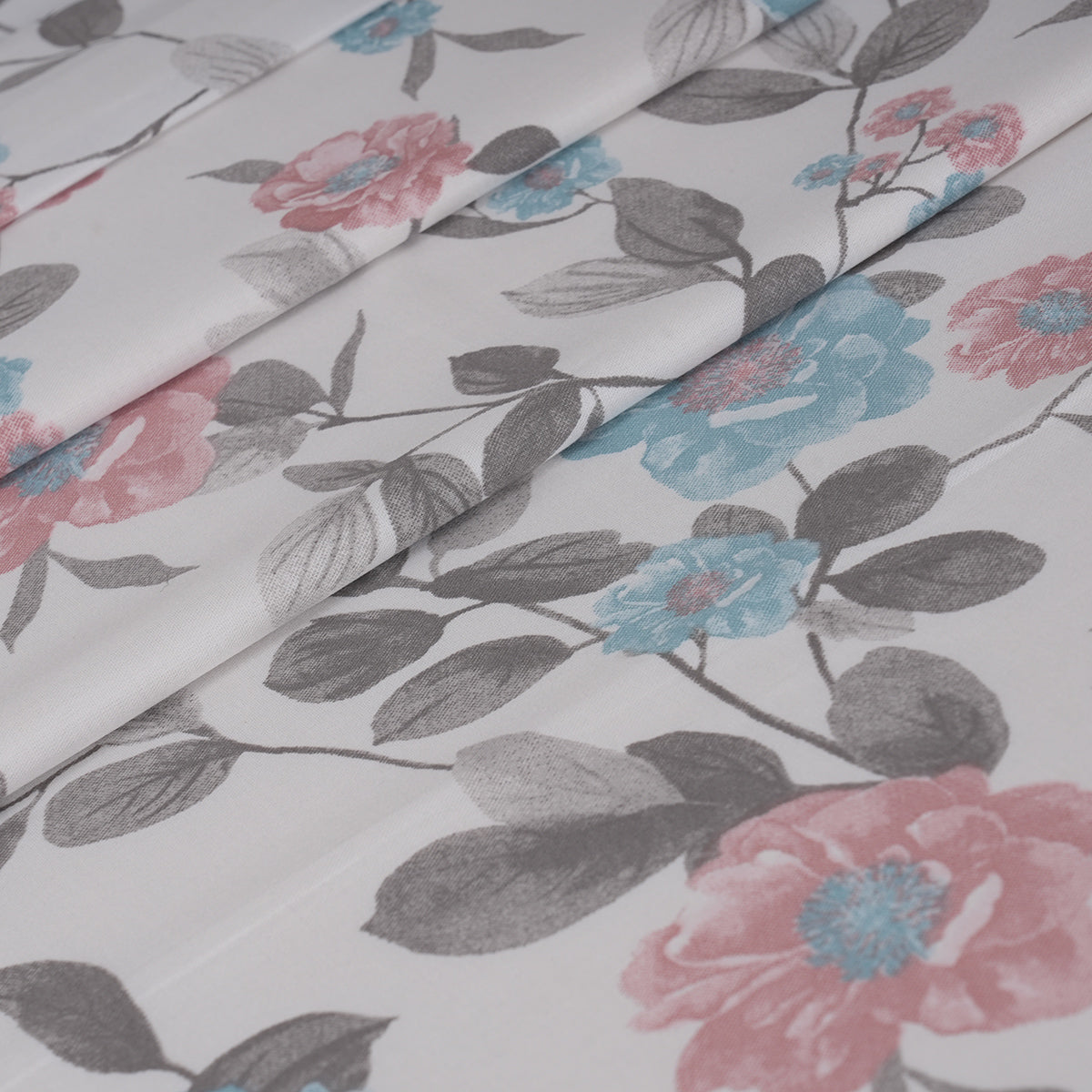Sensory Bloom Blossom Meadow 100% Cotton Blue Bed Sheet with Pillow Case