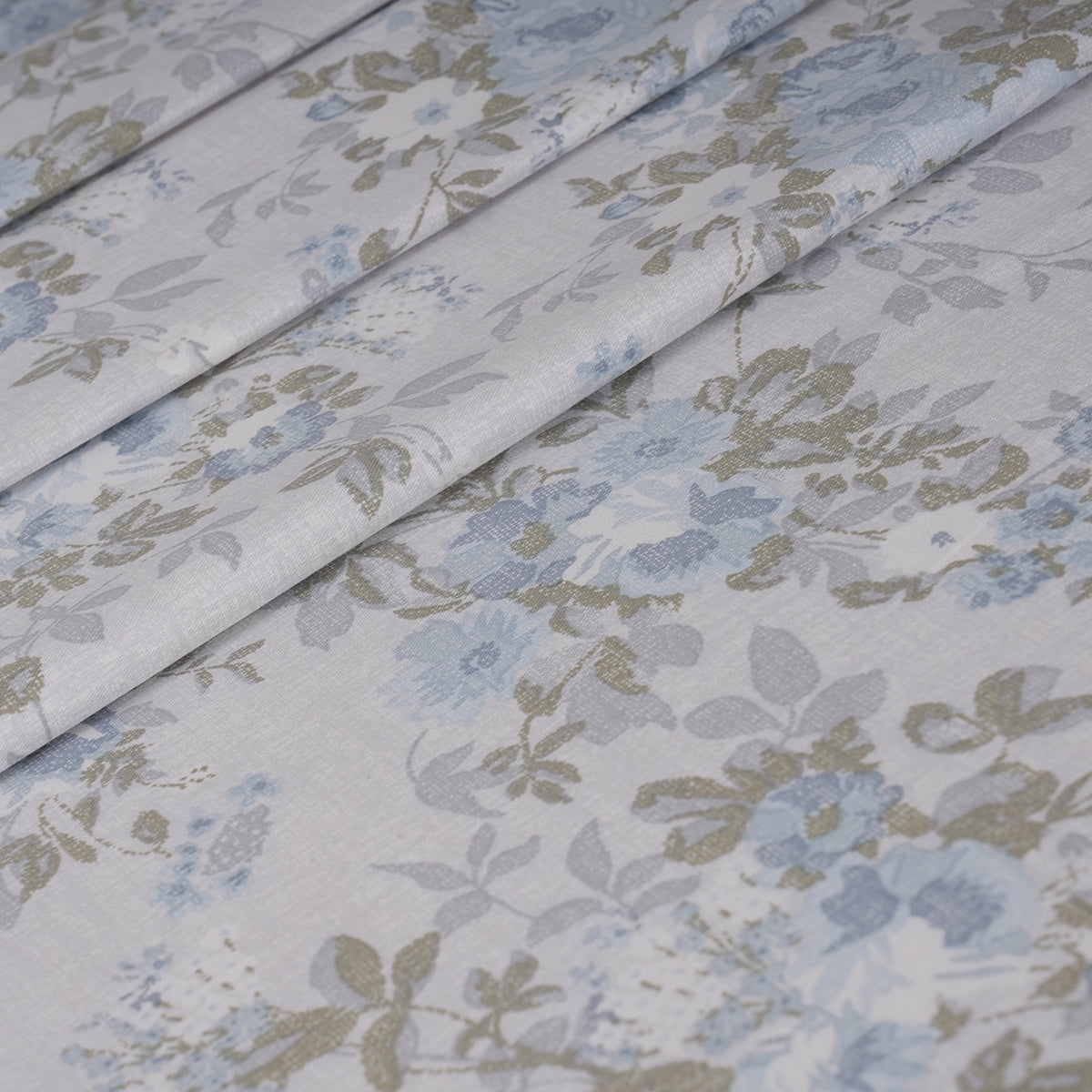 Sensory Bloom Flowerland 100% Cotton Blue Bed Sheet with Pillow Case