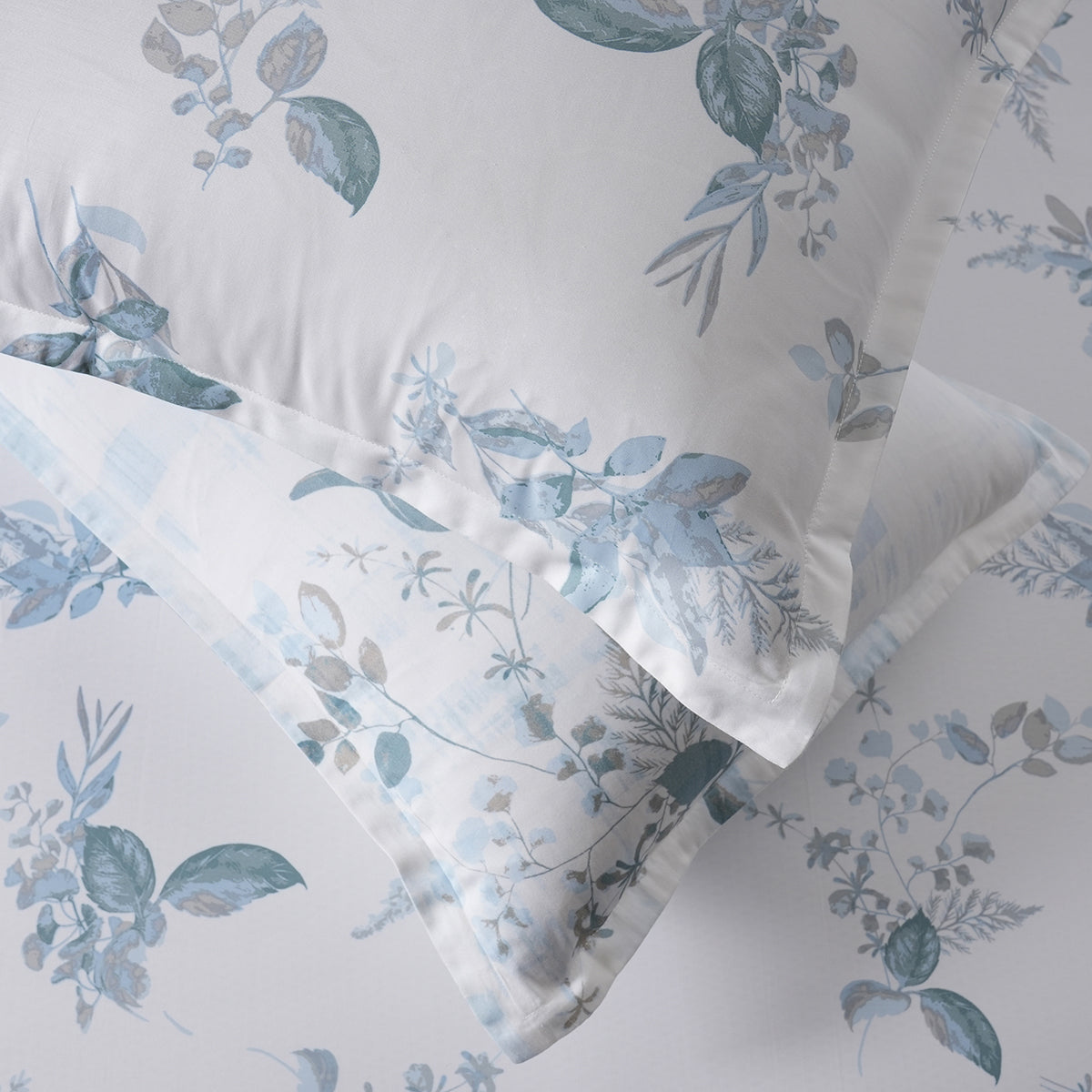 Sensory Bloom Edenia 100% Cotton Blue Bed Sheet with Pillow Case
