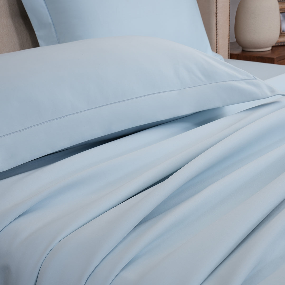 Glamique 100% Cotton Solid 1000 TC White Bed Sheet with Pillow Case