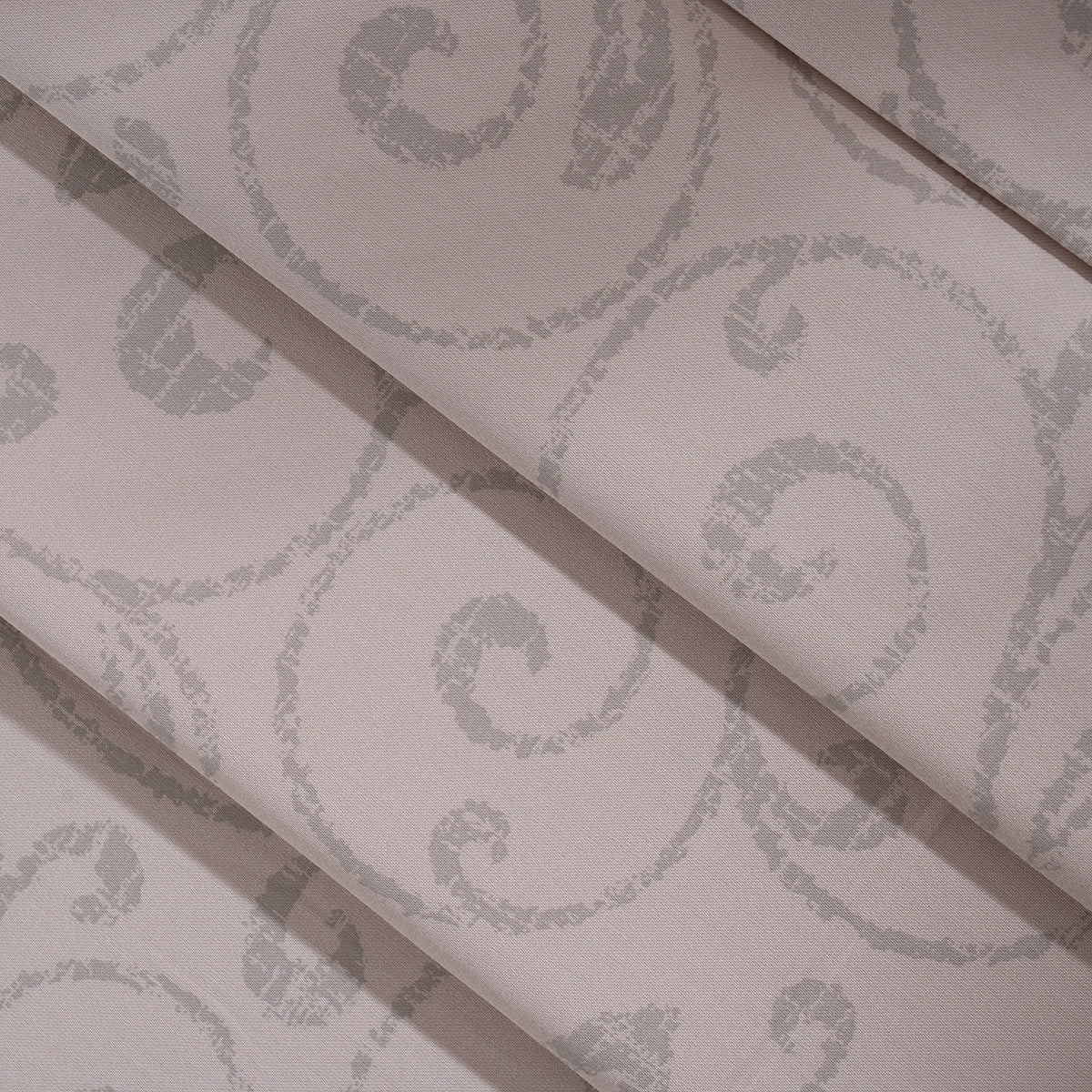 Classical Ornate Seamless Scroll Bed Sheet with Pillow Case Neutral