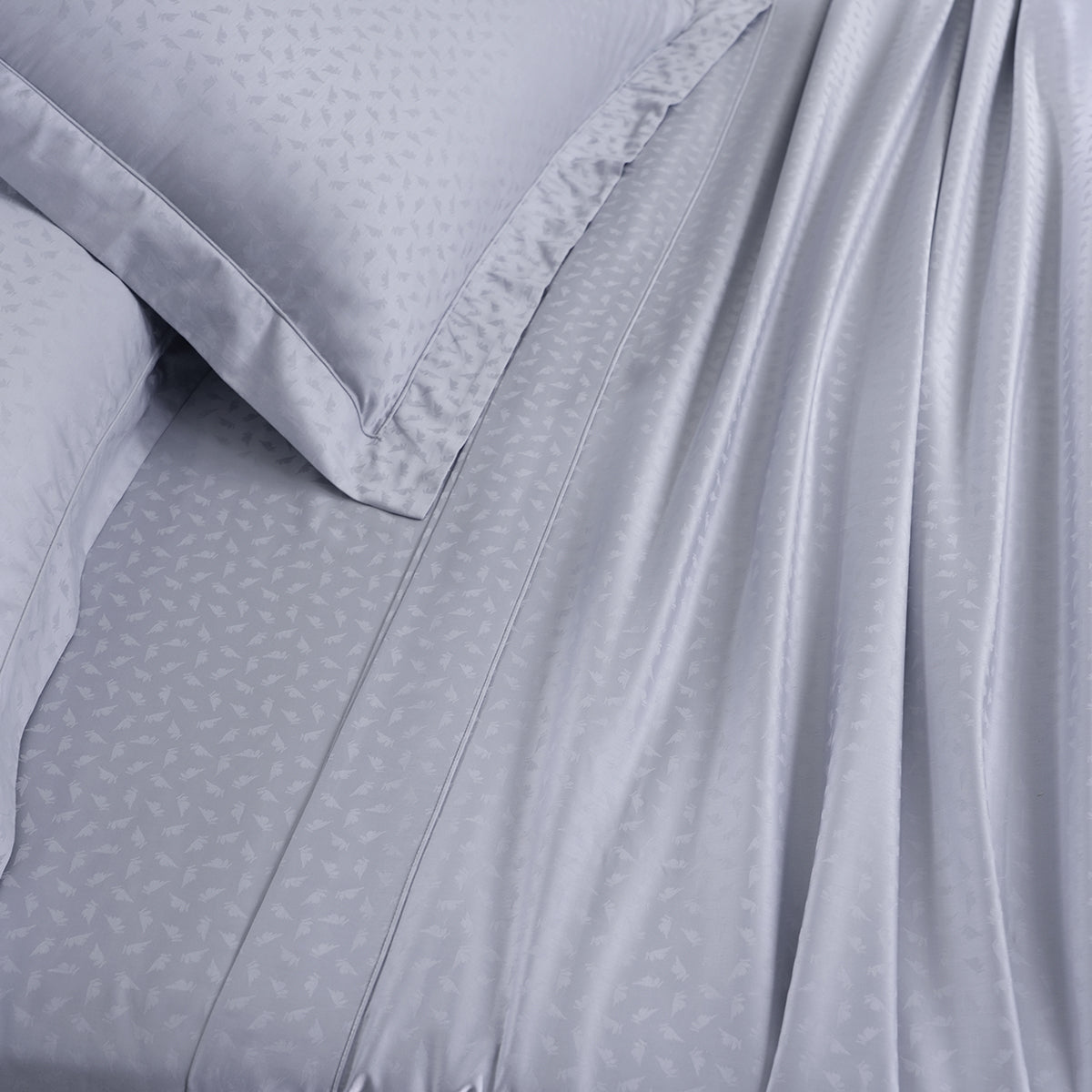 Maspar Leaf Self Jacquard 100% Cotton Ultra Soft Bed Sheet with Pillow Case