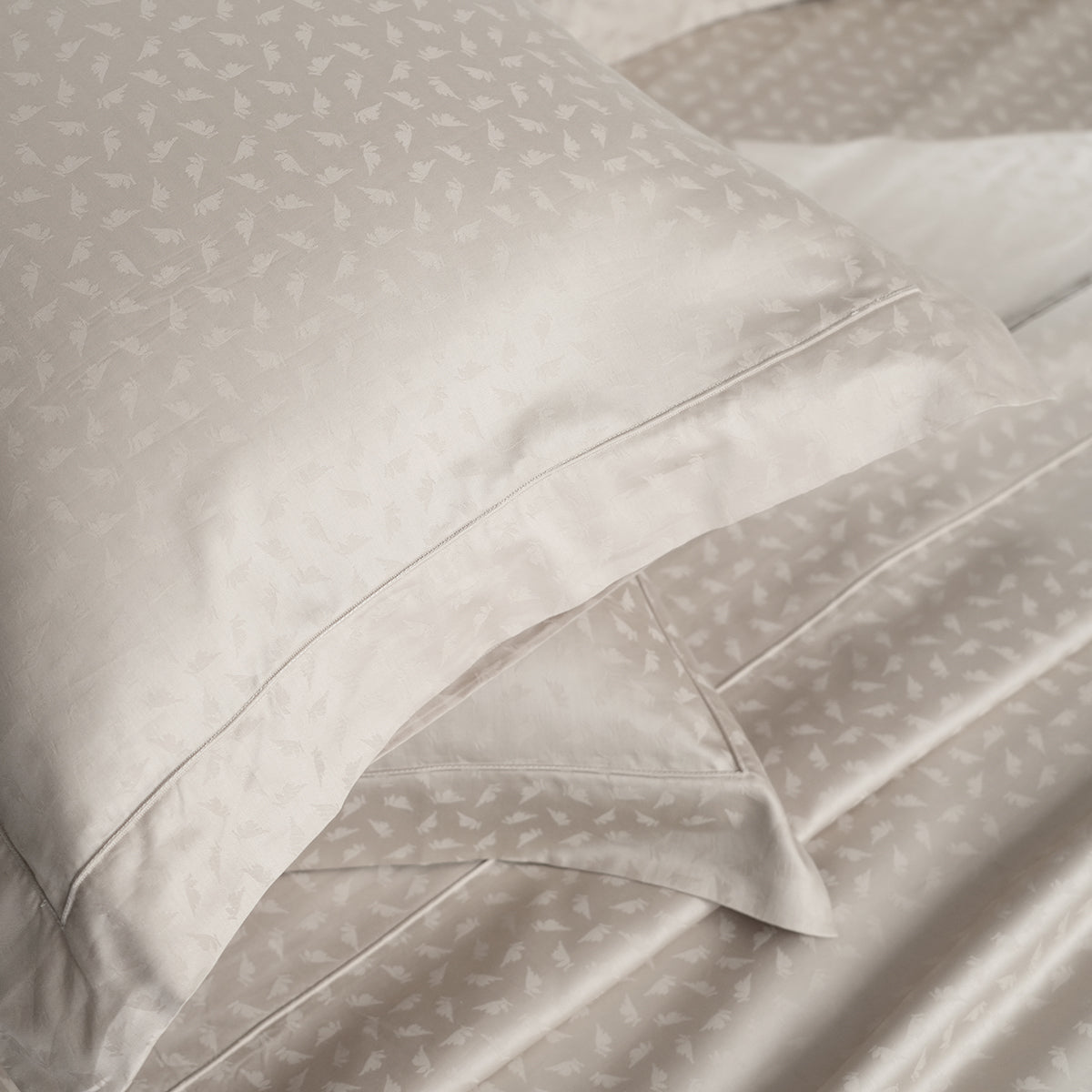 Maspar Leaf Self Jacquard 100% Cotton Ultra Soft Bed Sheet with Pillow Case