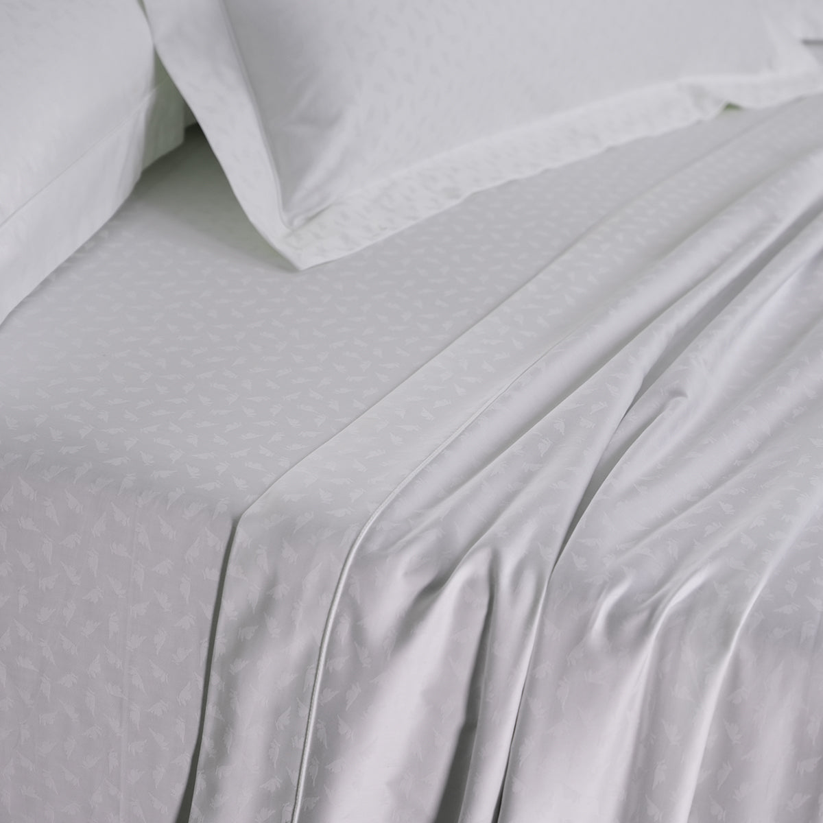 Maspar Leaf Self Jacquard 100% Cotton Ultra Soft Bed Sheet with Pillow Case