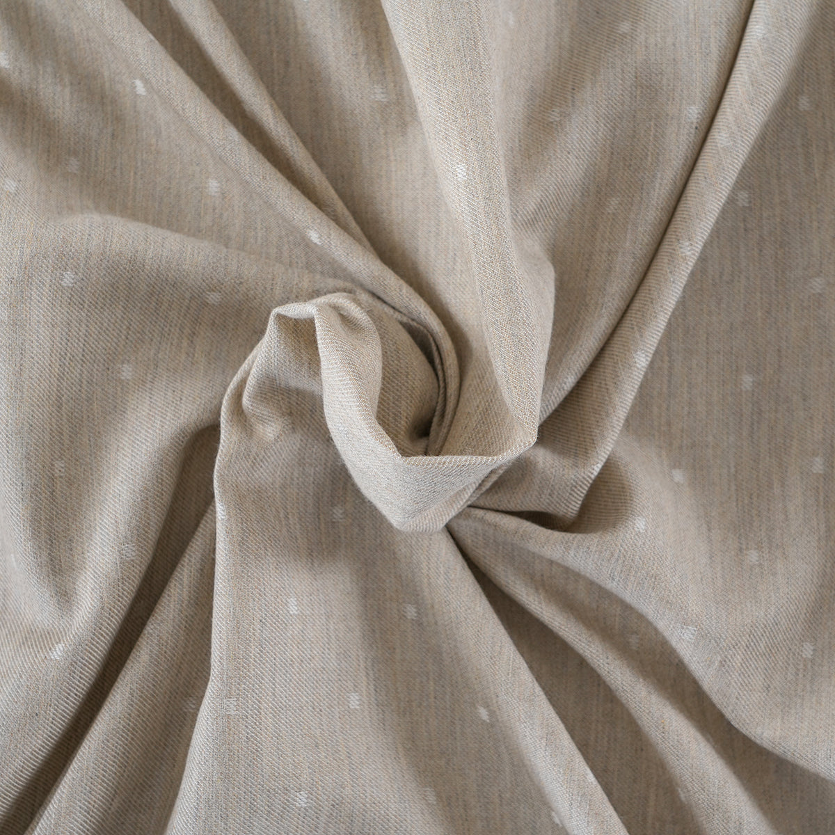 Muted Dot Reversible Made With Egyptian Cotton Ultra Soft Beige Bed Sheet with Pillow Case