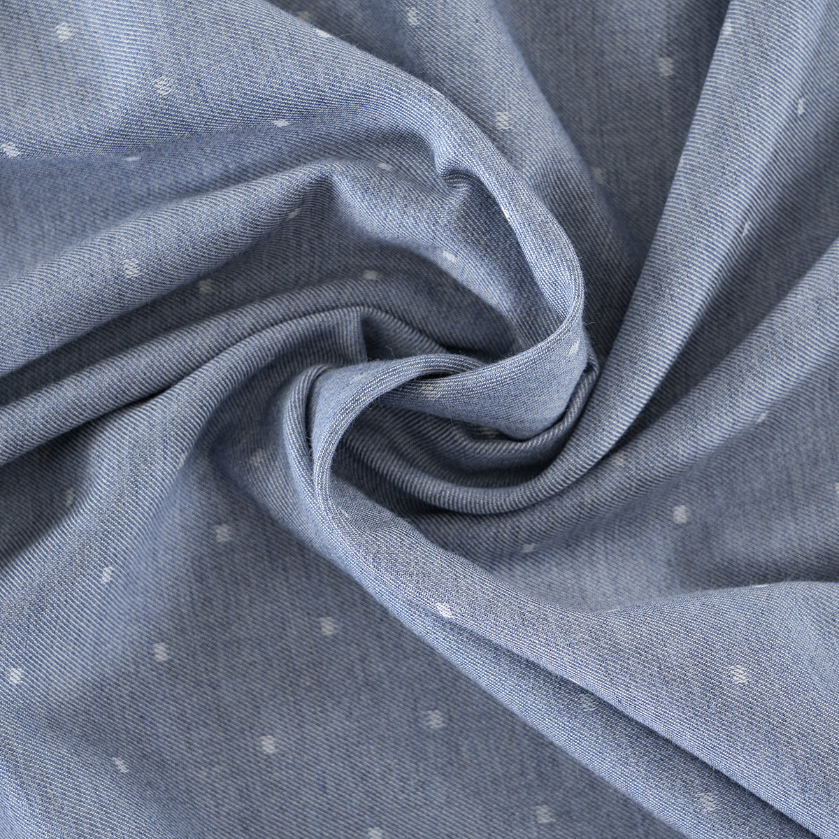 Muted Dot Reversible Made With Egyptian Cotton Ultra Soft Blue Bed Sheet with Pillow Case