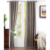 Beatitude Stripe Jacquard Black Colorway Curtain Set