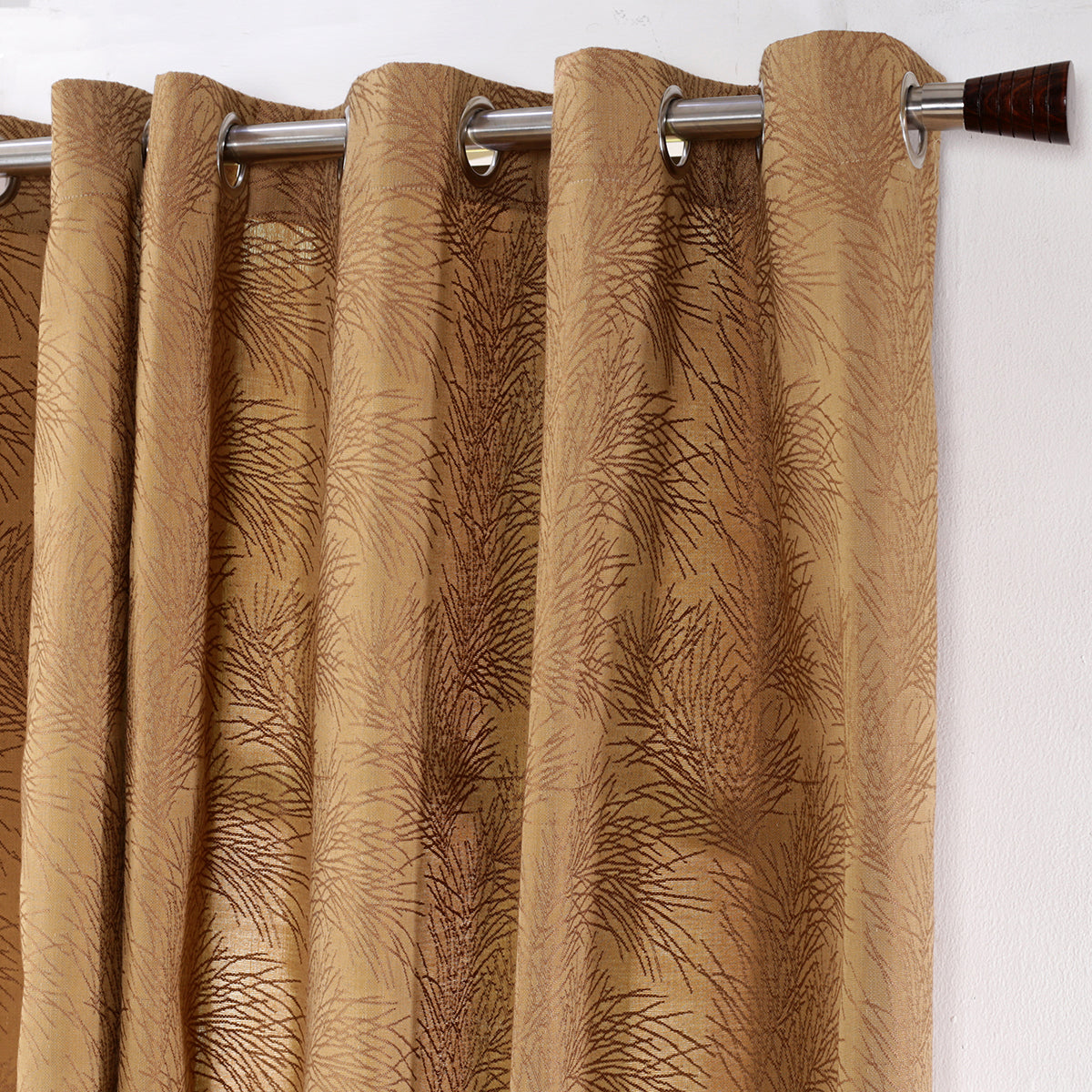 Cacti Spine J/Q Woven Yard Dyed Window Curtain Set