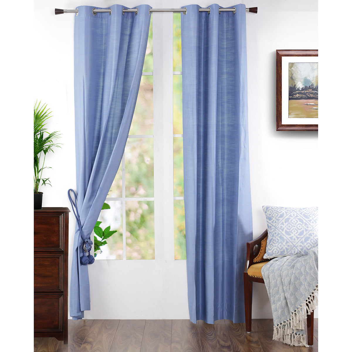 Tussah Silk Curtain Set