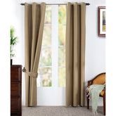 Marly Matt Printed 2PC Gold Curtain Set
