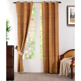 Hickory Silk Solid 2PC Gold Curtain Set