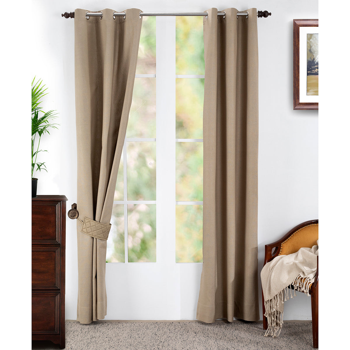 Marly Matt Solid 2PC Curtain Set